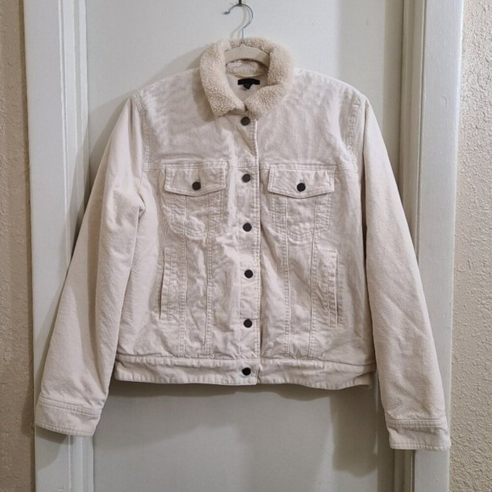 ATM Womens Anthony Thomas Melillo Corduroy Sherpa Trucker Jacket Size L